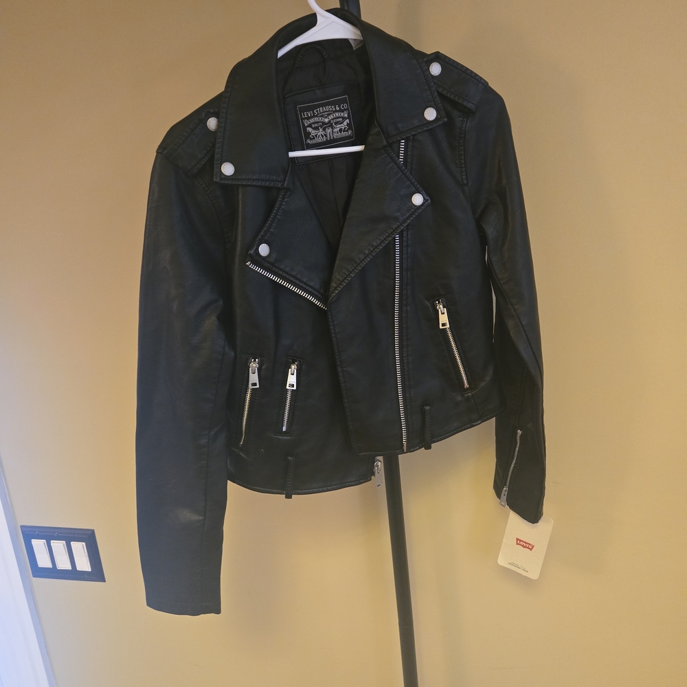 Levi's Women's Black Leather Moto Jacket